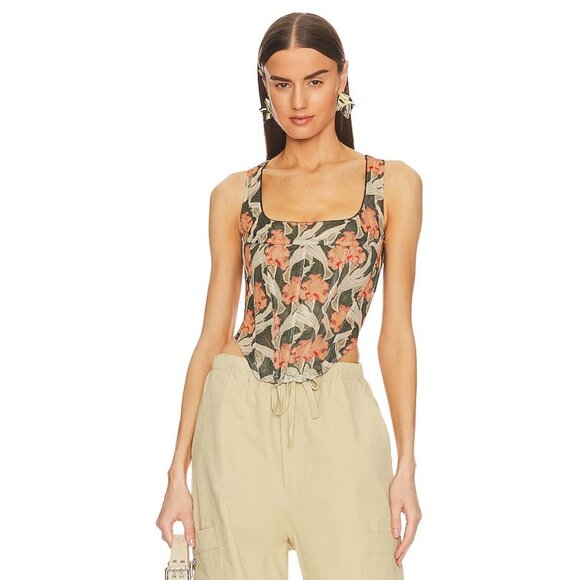 Miaou Campbell Top in Art Nouveau Floral - Picture 1 of 4